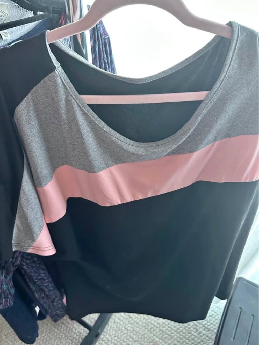 Women’s Color Block Short Sleeve Top – Size 5XL / 22